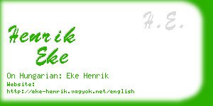 henrik eke business card